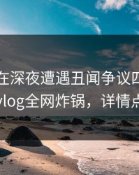 圈内人在深夜遭遇丑闻争议四起，糖心vlog全网炸锅，详情点击