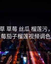 茄子 香草 草莓 丝瓜 榴莲污，丝瓜草莓茄子榴莲视频调色