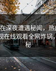 圈内人在深夜遭遇秘闻，热血沸腾！蘑菇影视在线观看全网炸锅，详情揭秘