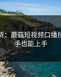 只讲干货：蘑菇短视频口播技巧，新手也能上手